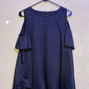 Off the shoulder plain black top